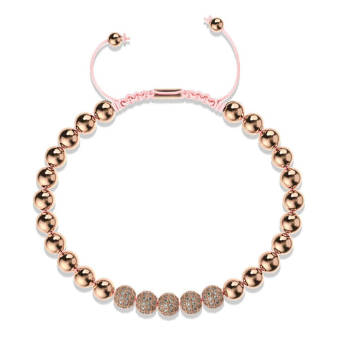 Or rose 18 carats | Bracelet Gala Pavé de Cristaux | Rose